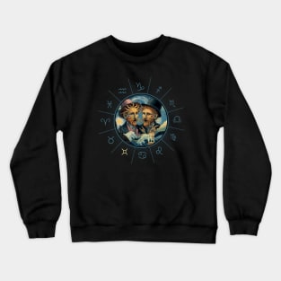 ZODIAC Gemini - Astrological GEMINI - GEMINI - ZODIAC sign - Van Gogh style - 15 Crewneck Sweatshirt